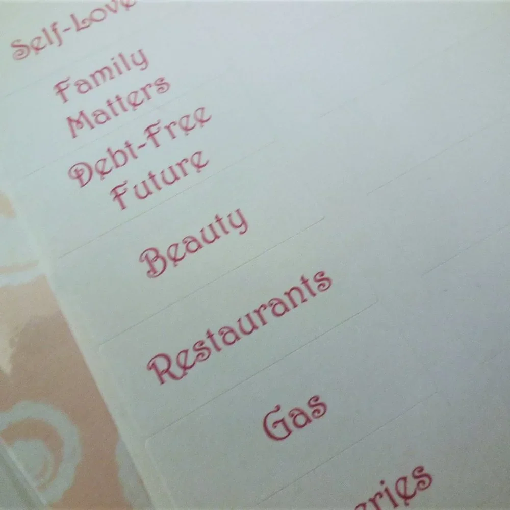 5 Cash Envelopes Laminated Set for budgeting and saving money